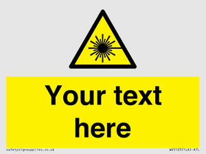 Custom Laser Hazard Sign